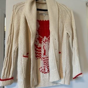 Anthropologie Lobster Cardigan